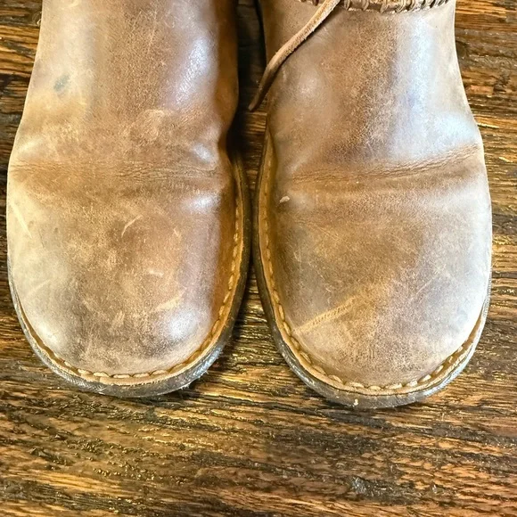 Ugg Cozy Shearling-Lined Ankle Brown Boots Lace Up Caspia Cozy - Picture 13 of 16